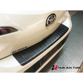 【花軍團】Toyota 豐田 AURIS Corolla Sport 3D掃描 密合度100% 後護板 黑鈦絲 卡夢紋