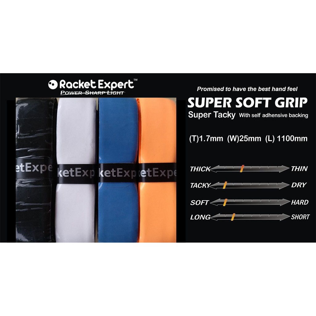 24 x RKEP G01 1.7mm SUPER SOFT racquet racket super grip BEST hand feel 