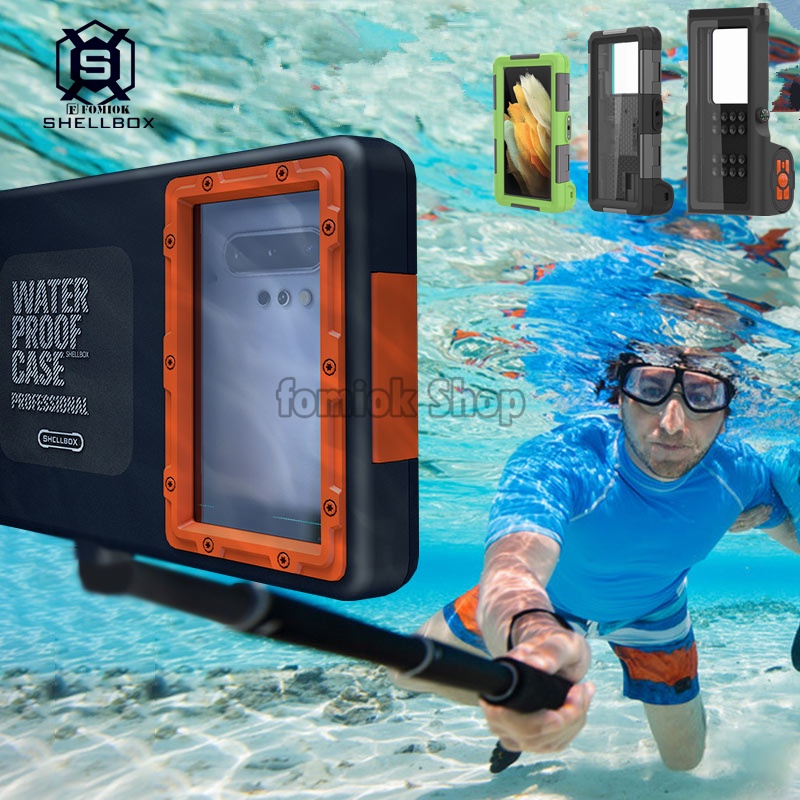 [防水手機殼] SHELLBOX夏季水下15米-30米 專業級深度潛水/防水 通用手機殼 適用6.9英寸 所有智能手機