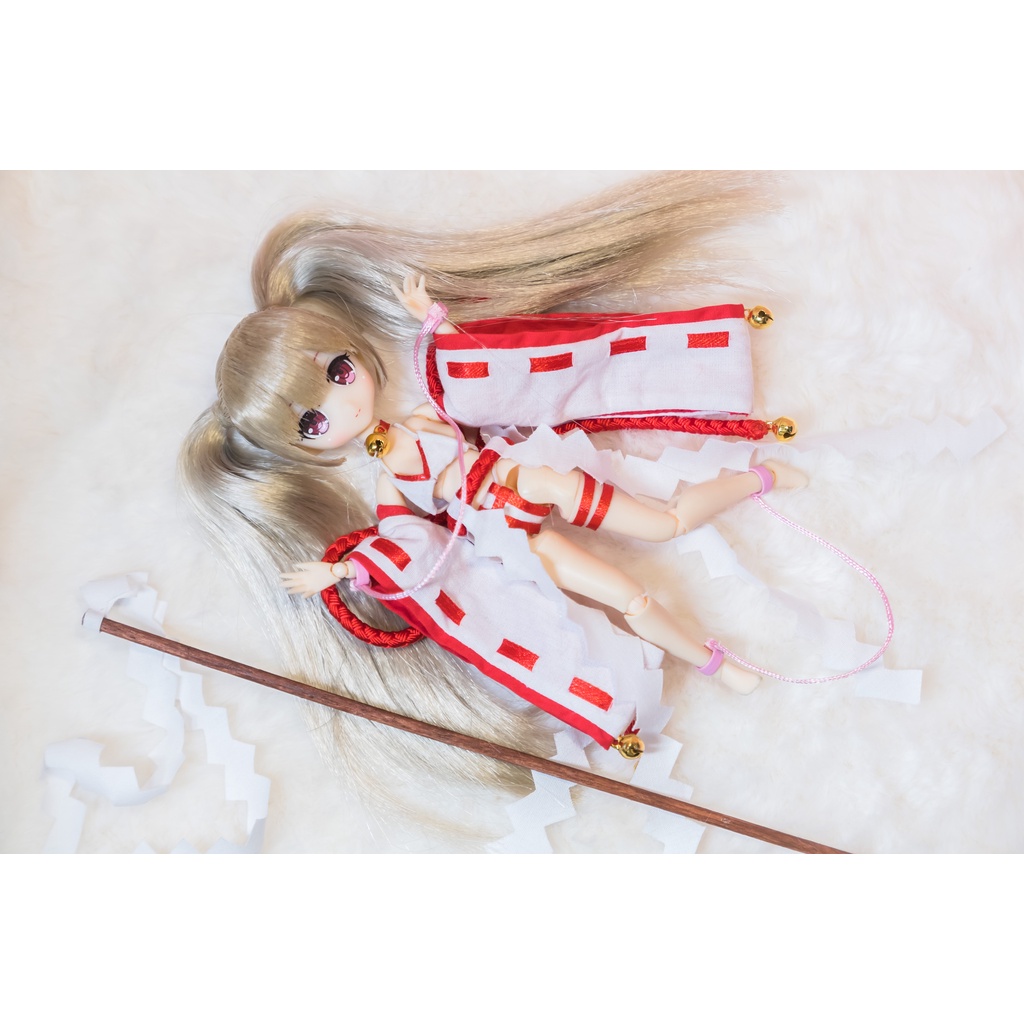 寿屋fag 机娘azone Figma Ob11 1 12 12分巫女服睡衣和服娃衣 蝦皮購物