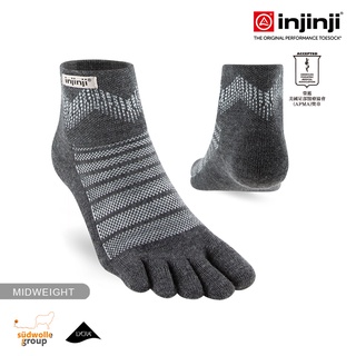 【injinji】Outdoor戶外避震羊毛五趾短襪NX(石板灰) - NAA7594| 五趾襪 登山推薦 防臭抗菌