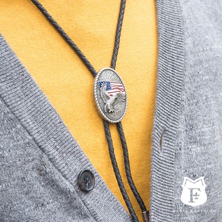 【MFselect】獨立宣言美國國旗 保羅領帶 Bolo Tie 美式項鍊 皮質項鍊