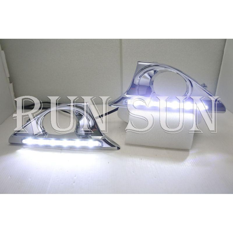 ●○RUN SUN 車燈,車材○● 全新 豐田 12 13 14 CAMRY 7代 LED雙色霧燈框 日行燈 方向燈