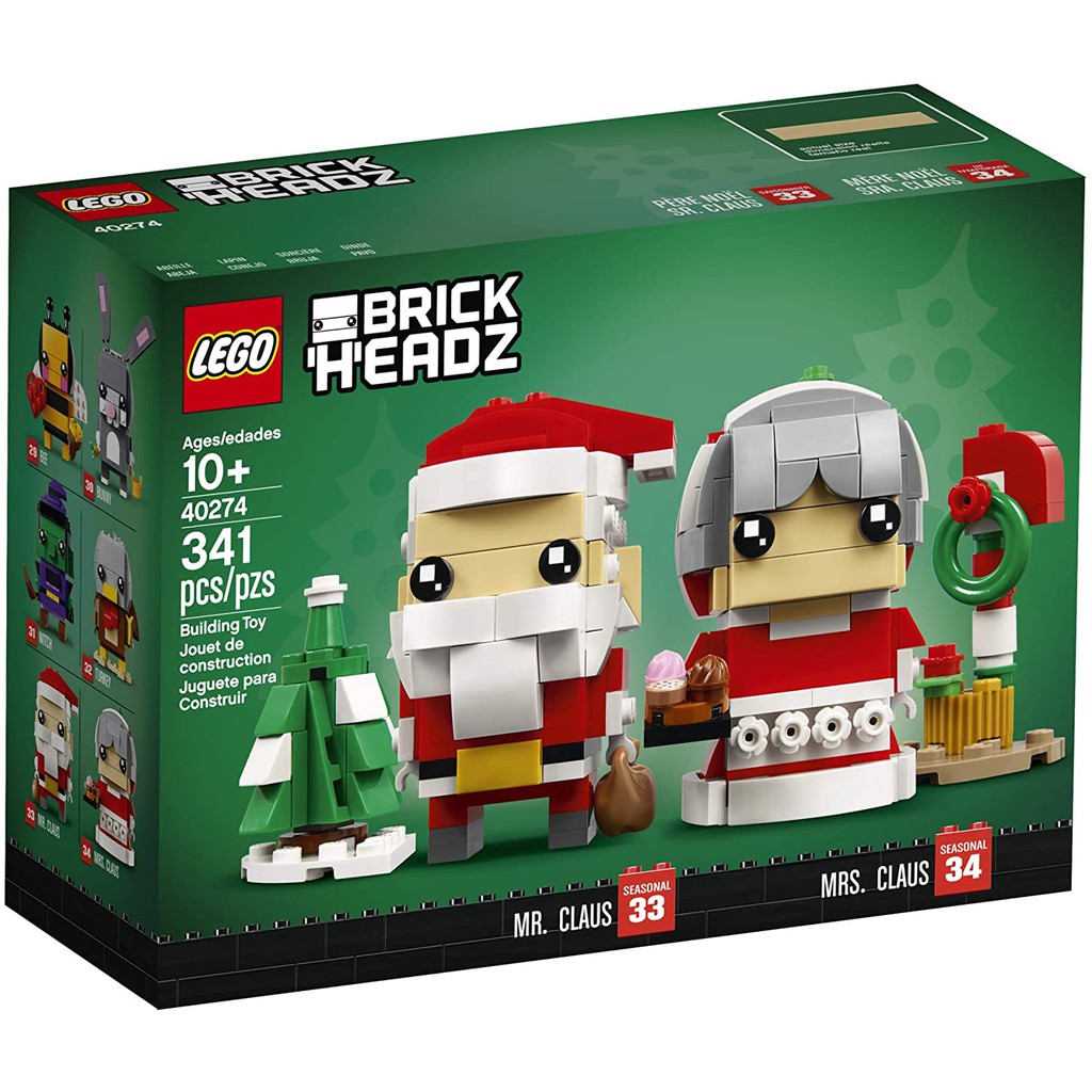 Lego 樂高 40274 Brickheadz 系列 Mr. &amp; Mrs. Claus 聖誕老公公和聖誕老婆婆