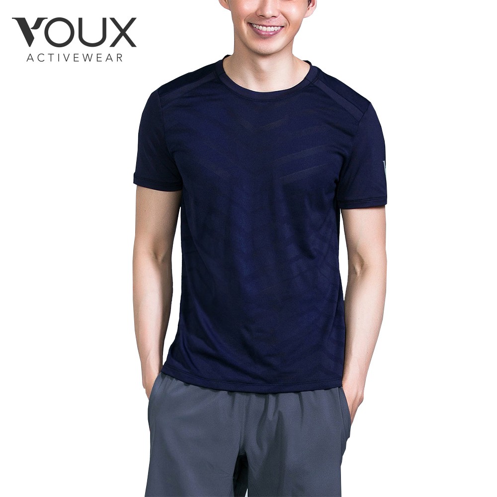【VOUX】男透氣排汗輕量運動上衣(白/丈青/灰M-XL)