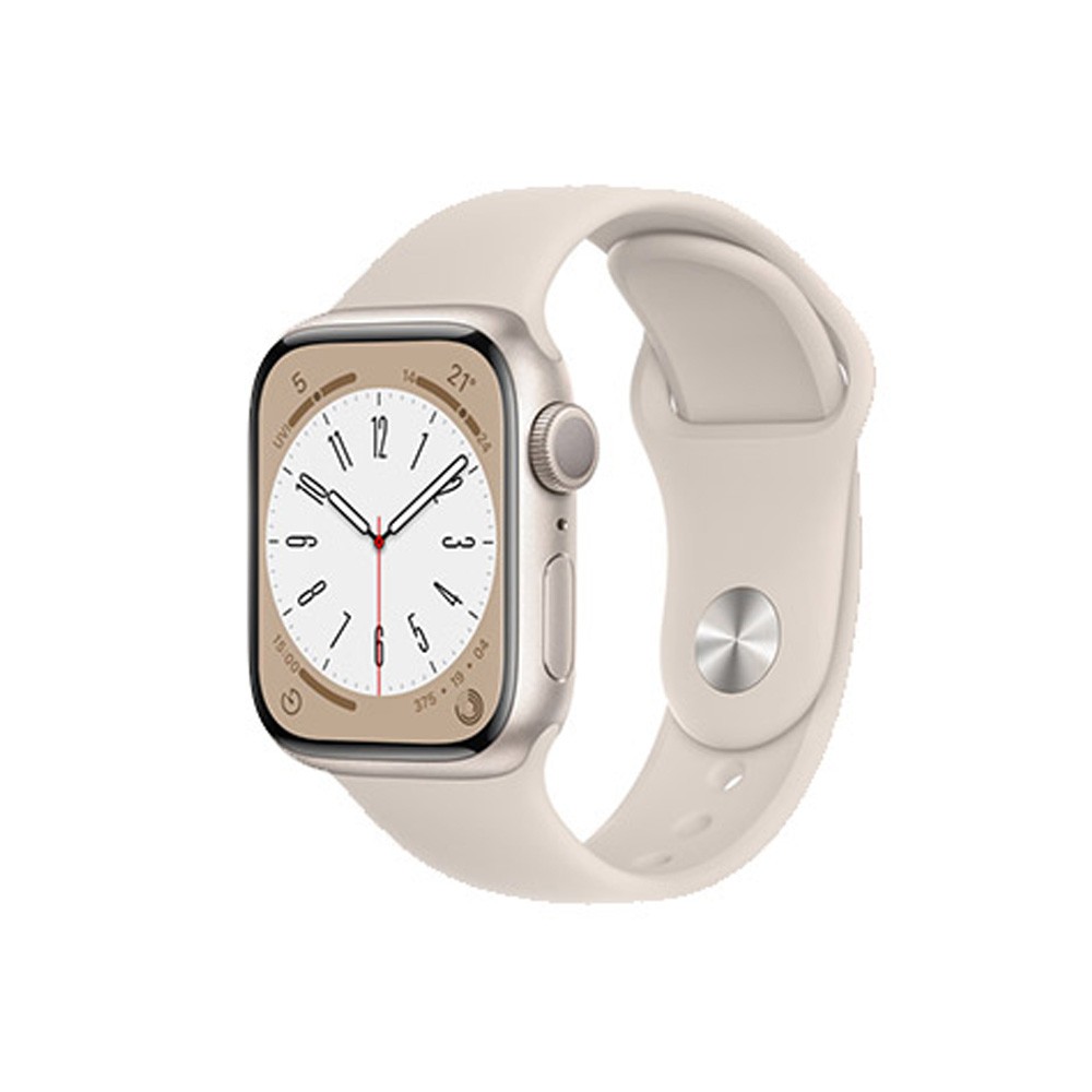 2022Apple Watch S8 41mm 星光銀+白色運動錶帶(MNP63TA/A) 現貨 廠商直送