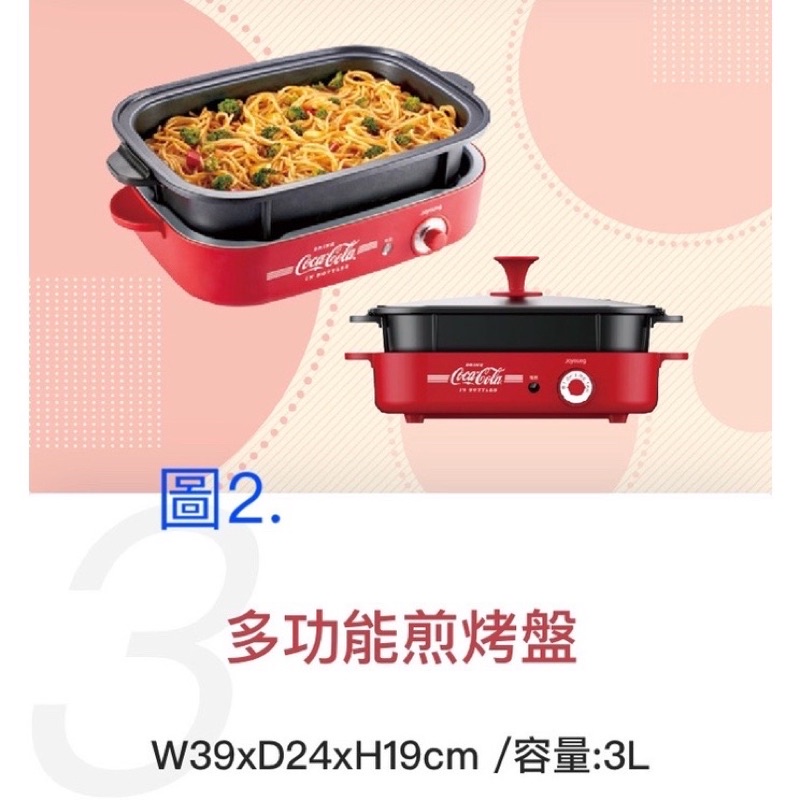 《我愛查理》【可刷卡】  家樂福 九陽 🇺🇸 可口可樂 我的饗樂食光 多功能煎烤盤 煎烤盤 烤盤 煎盤 料理爐