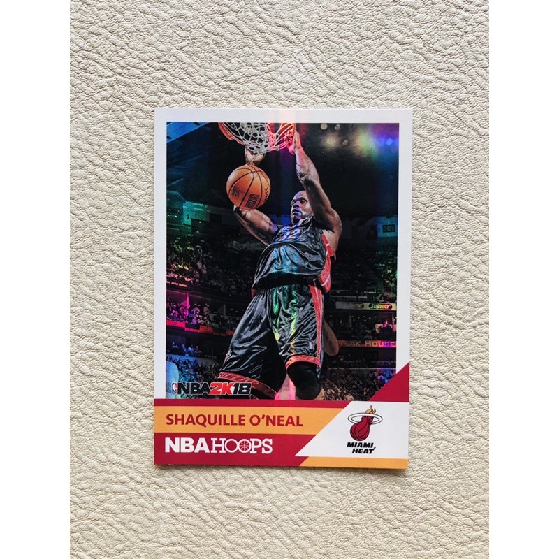 歐尼爾 亮面閃卡 2017-18 NBA Hoops Shaquille O'Neal Oneal NBA 2K