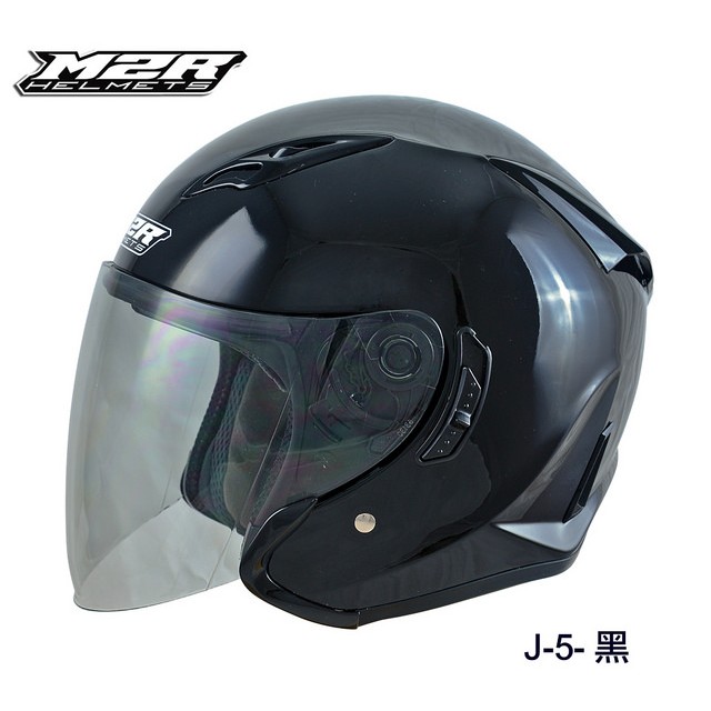 【安全帽先生】M2R J-5 J5 素色 黑 騎士 半罩 安全帽 內置墨片 買就送好禮二選一