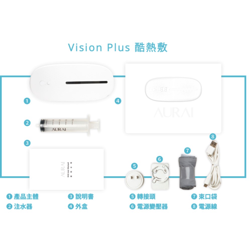 AURAI 酷熱敷水波式按摩眼罩專用配件 (型號EM03)