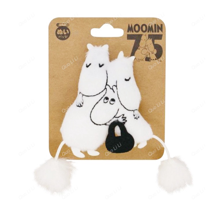 ღ果狸狸小舖 現貨 日本正版 Moomin 75周年 嚕嚕米 姆明 紀念版 絨毛 娃娃 卡通 公仔 別針 徽章 胸針