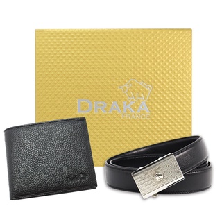 DRAKA 達卡 -新年禮盒/過年禮盒//黃金禮盒 真皮皮夾41DK6015/多卡窗格