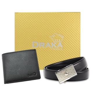 DRAKA 達卡 -黃金禮盒 真皮皮夾41DK6015/多卡窗格