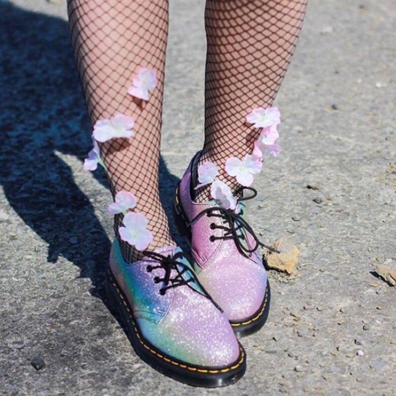 dr martens rainbow glitter 1461