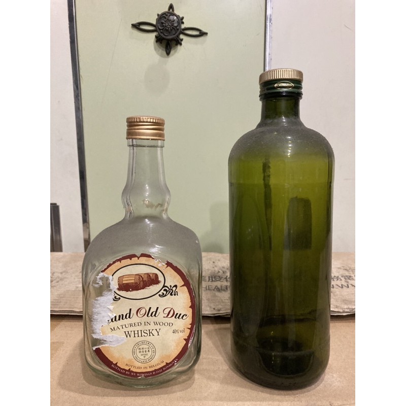 單個賣水晶玻璃空瓶酒樽洋酒空酒瓶玻璃花瓶綠棕色瓶鑽石型玻璃瓶單個賣