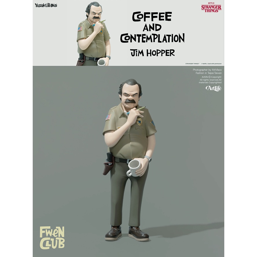 Netflix × Yusuke HANAI花井祐介Fwen club /Stranger Thingsストレンジャーシングス/Coffee and  Contemplationジムホッパーjim hopper - 美術品