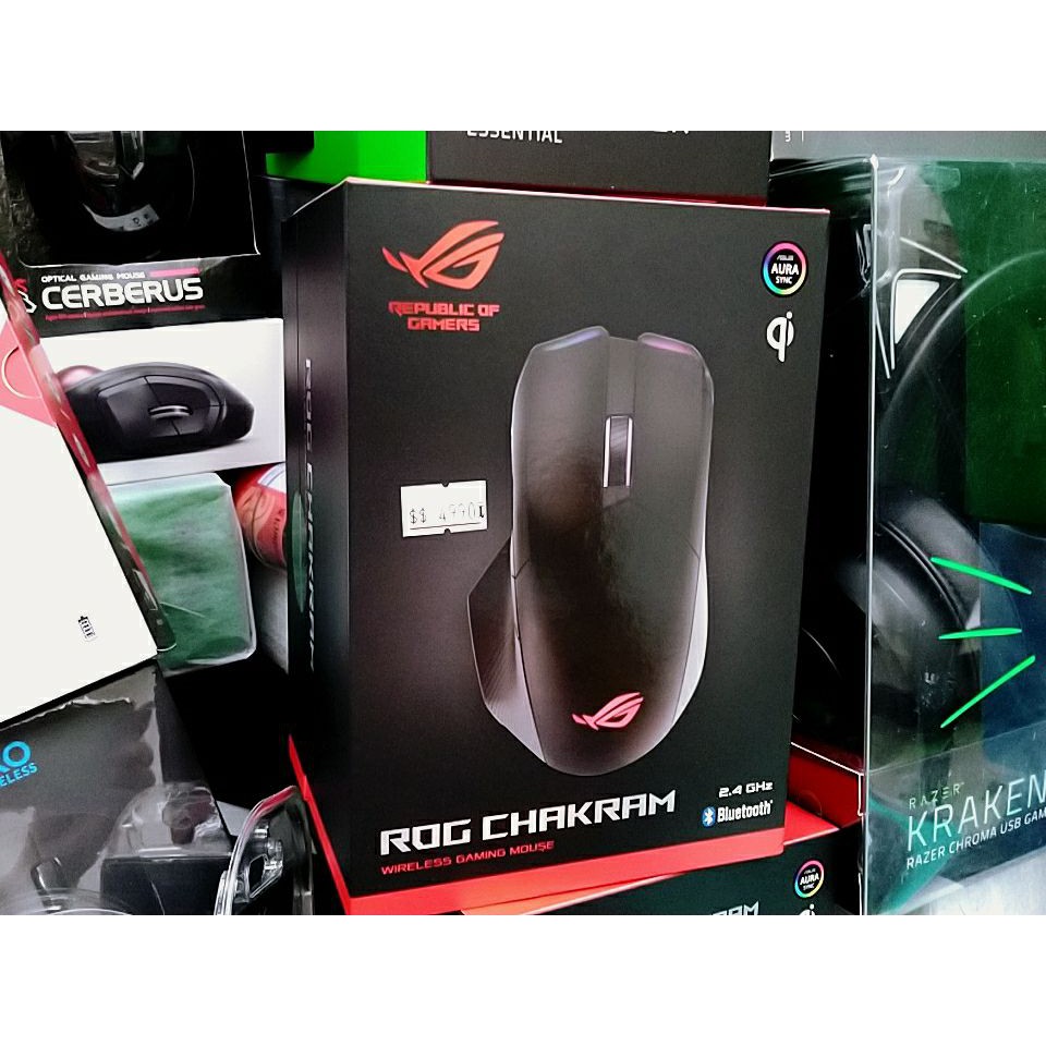 【本店吳銘】 華碩 ASUS ROG Chakram 無線電競滑鼠 藍牙三模連線 支援Qi無線充電 高度客製化 2年保固