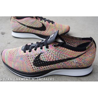 【HYDRA】2016 Nike Flyknit Racer 彩虹 粉紅 線編織 輕量 慢跑 【526628-004】