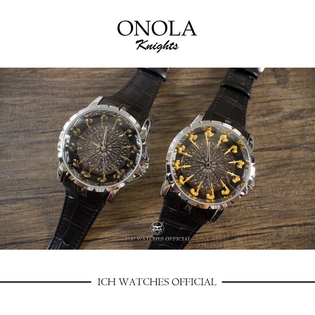 原裝進口 ONOLA Knights 圓桌武士致敬腕錶-石英錶男錶女錶手錶藝術錶名錶機械錶生日禮物情人節禮物父親節禮物