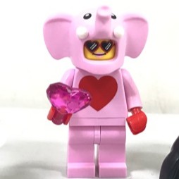現貨 LEGO 樂高 自組人偶 粉紅 愛心 大象人 老人 男孩 情人節 三隻合售