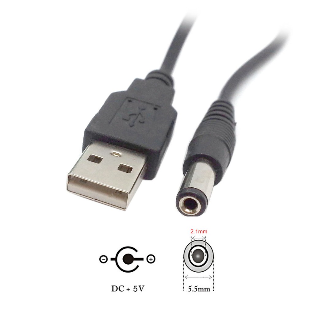 U2-184 DC線 USB轉5.5mm DC充電線 5.5*2.1mm DC電源線 DC頭