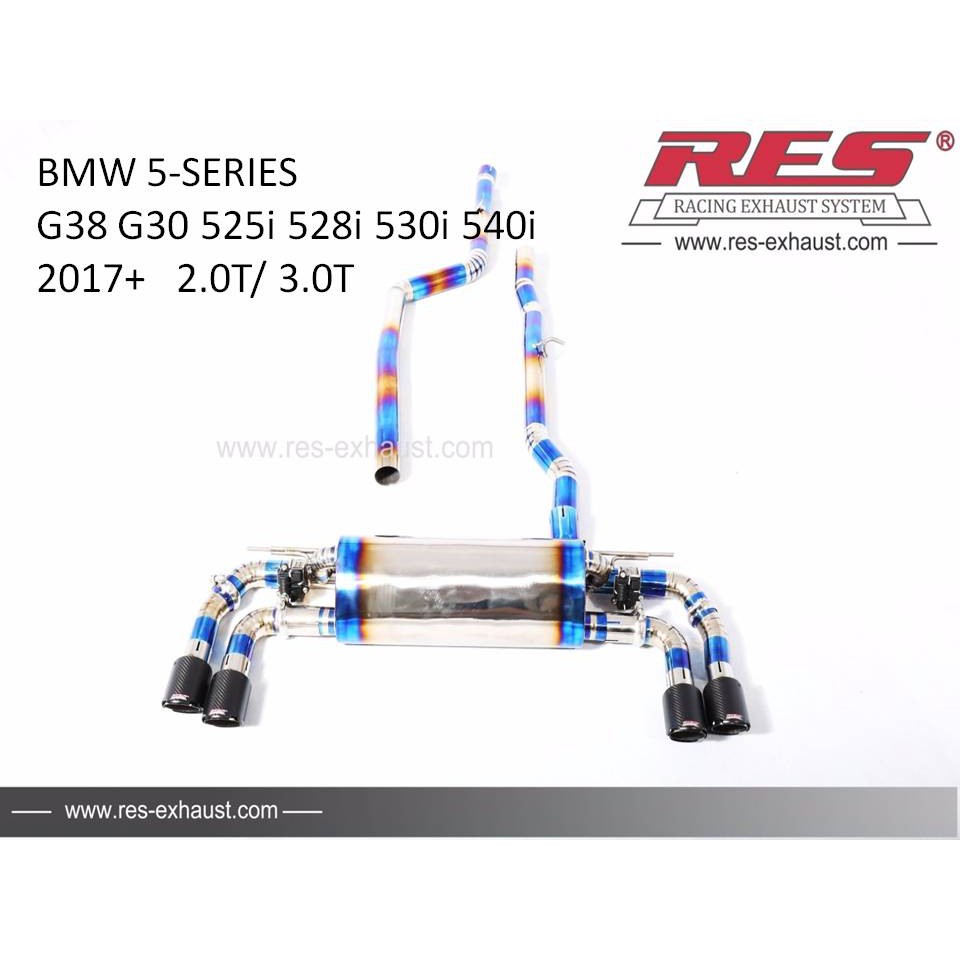 【RES排氣管】BMW 5-Series G38 G30 不鏽鋼/鈦 當派 中尾段 電子閥門 JK總代理