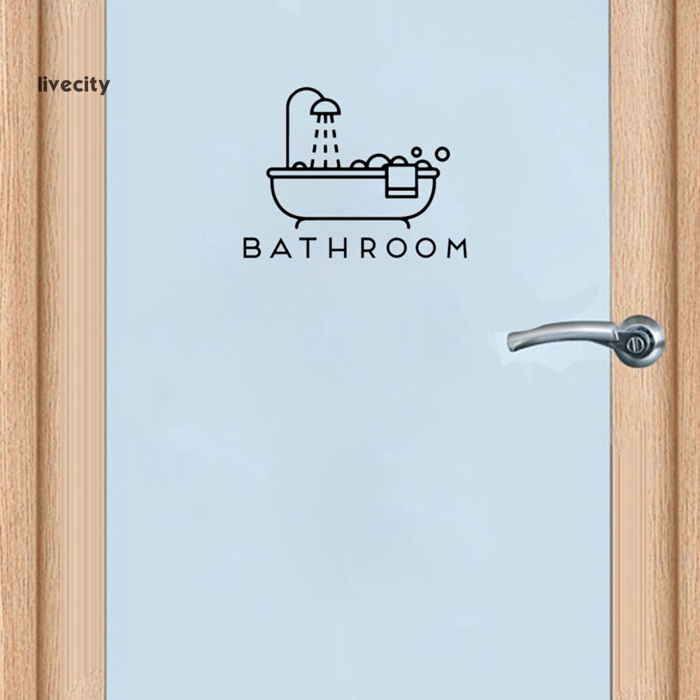 Livecity 浴室浴缸淋浴門牆藝術貼花貼紙防水家居裝飾