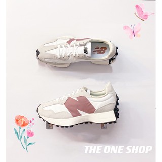 TheOneShop new balance nb 327 白色 玫瑰粉 乾燥玫瑰 復古 帆布 麂皮 慢跑鞋