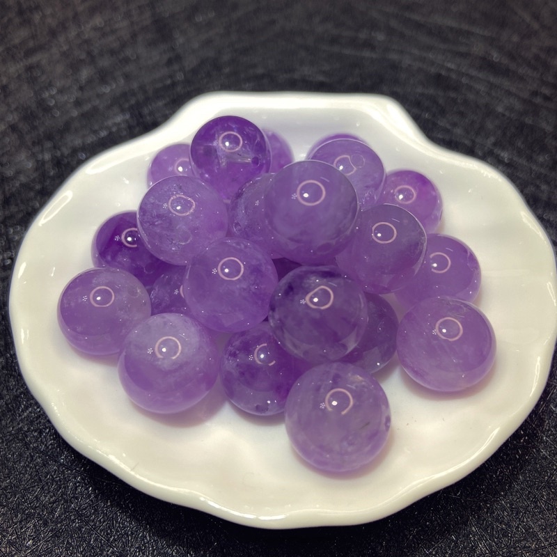 【尼克水晶工藝】紫羅蘭 玉髓 散珠子 圓珠 DIY 飾品 配件 材料