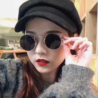 個性復古小圓框墨鏡女ins網紅防紫外線偏光眼鏡蹦迪凹造型太陽鏡