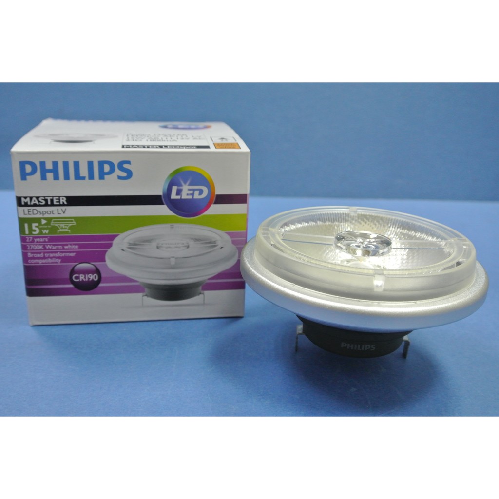 PHILIPS 飛利浦 LED 15W 投射燈 AR111 可調光 (2700K / 3000K) 24D 40D