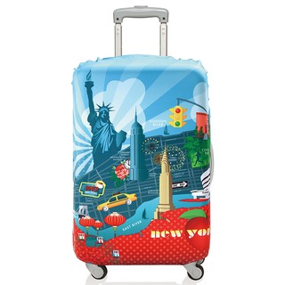 LOQI 行李箱外套【紐約】行李箱保護套、防刮、高彈力