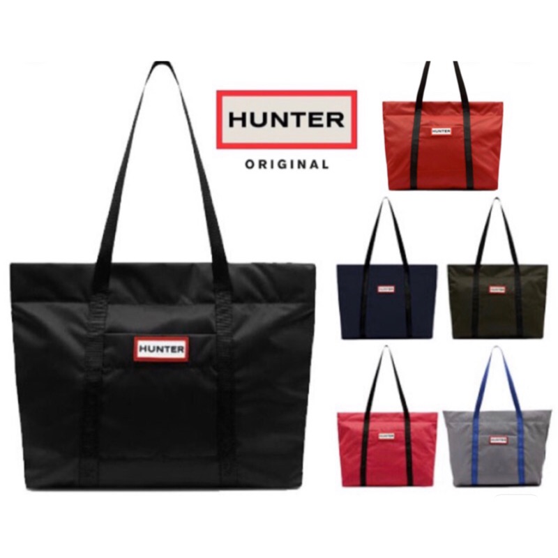 Hunter Original防水尼龍托特包 黑色 現貨 蝦皮購物