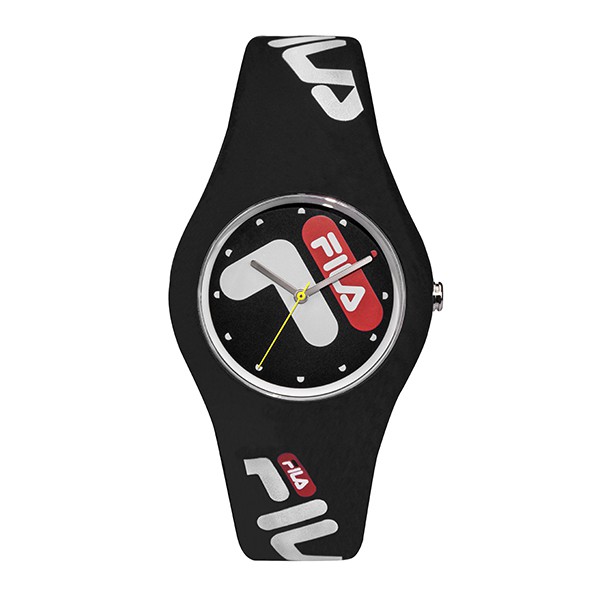 【FILA 斐樂】運動風LOGO造型腕錶-個性黑/38-185-001/台灣總代理公司貨享兩年保固