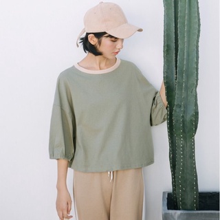 夏季短袖t恤女學生純色中袖韓版七分袖ins寬鬆BF百搭上衣服潮