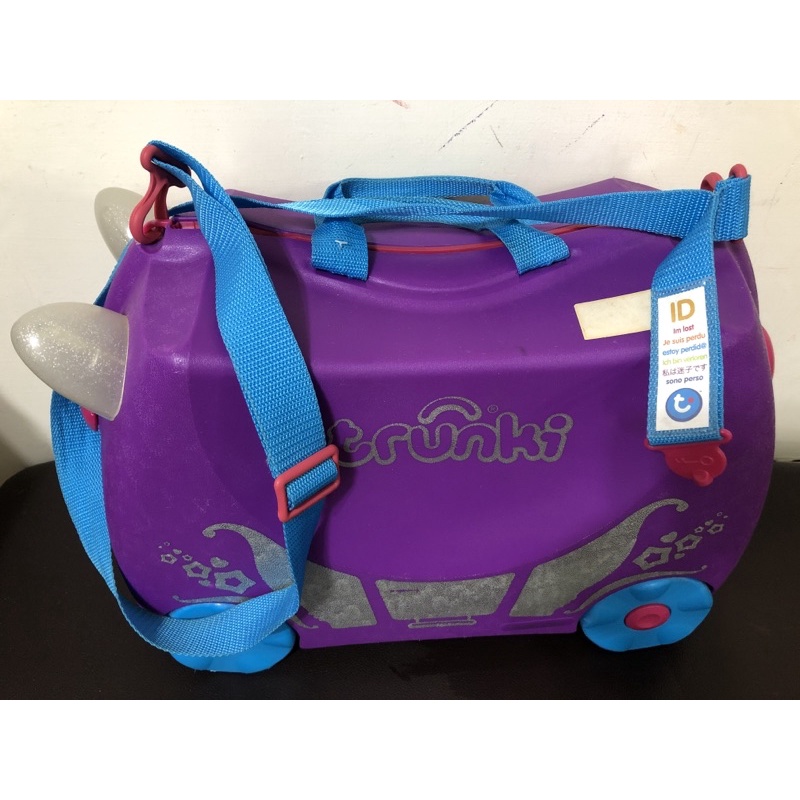 兒童 行李箱 紫色 trunki
