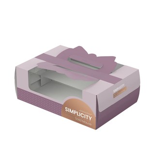 6入杯子蛋糕盒 簡約系-紫藕金 杯子蛋糕盒 蛋糕盒 烘焙盒 紙盒 包裝盒 手提盒