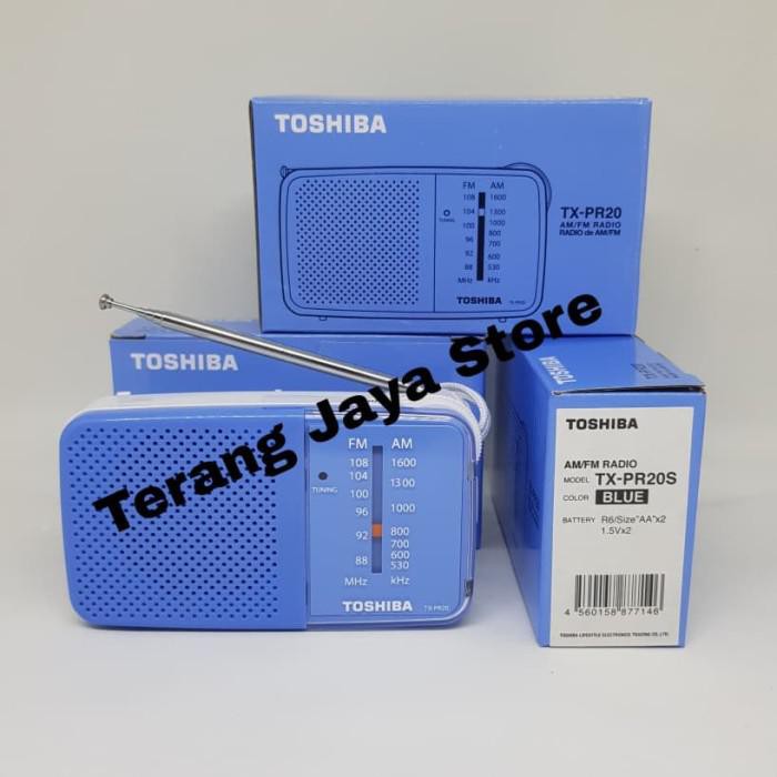 Am/fm 收音機 Toshiba Tx-Pr20 袖珍收音機/便攜式 Tx-Pr20 藍色