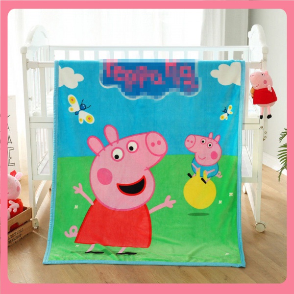 【佩佩豬】 佩佩豬被子 兒童毯 佩佩豬毯子 兒童毛毯雙層加厚加密雲毯寶嬰兒幼兒園空調毯獨角獸粉色小豬佩奇