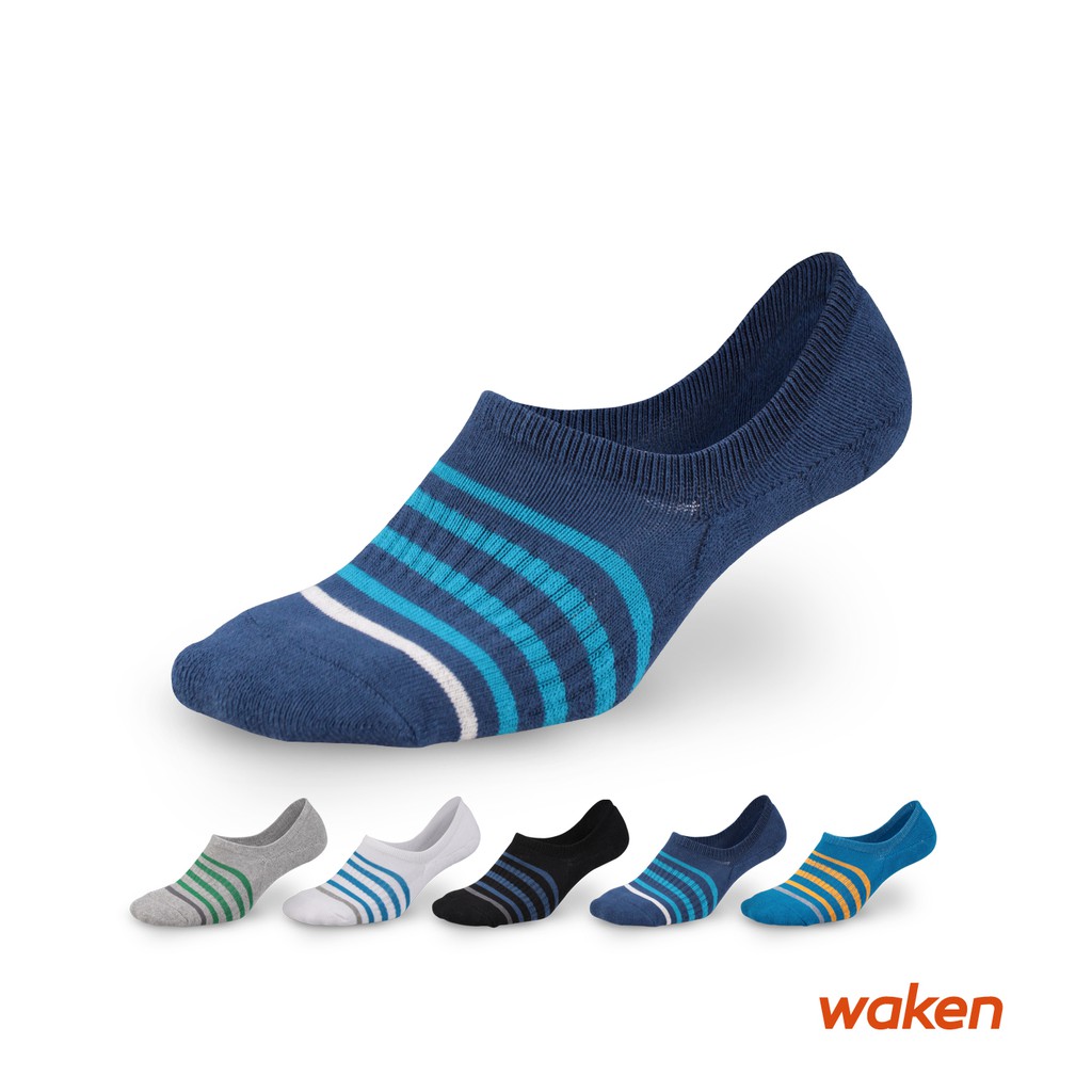 【waken】精梳棉超低隱形運動襪 1雙組 / 男襪 / 襪子 / 隱形襪 / 毛巾襪 / 船型襪