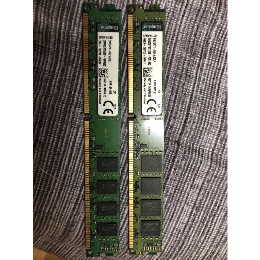 二手 金士頓記憶體 DDR3 1600 8G(KVR16M11/8)
