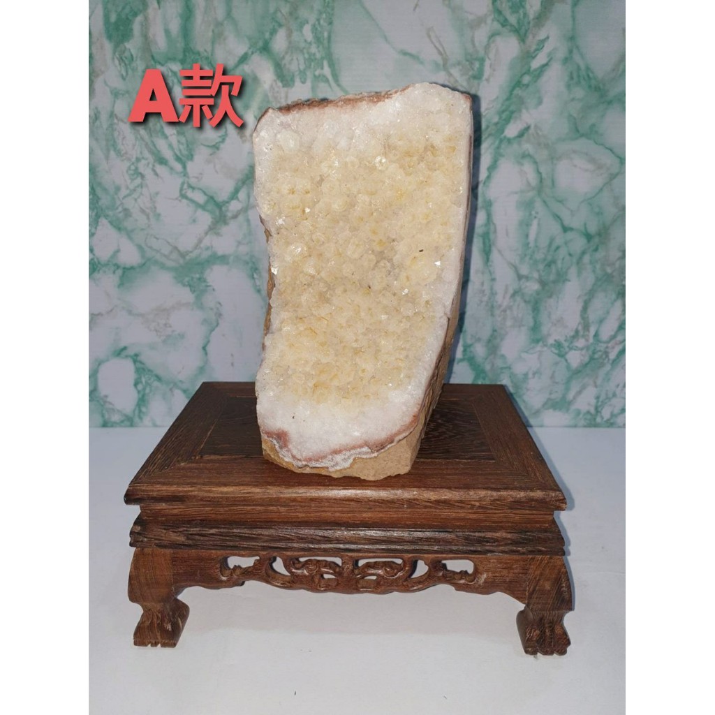 【黃水晶鎮擺件】天然黃水晶鎮 原皮原礦 招財化煞 消磁 最佳風水小擺件 每顆皆獨一無二 (2款供選擇）