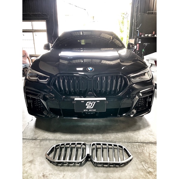 【SPY MOTOR】BMW G06 X6 雙線亮黑水箱罩