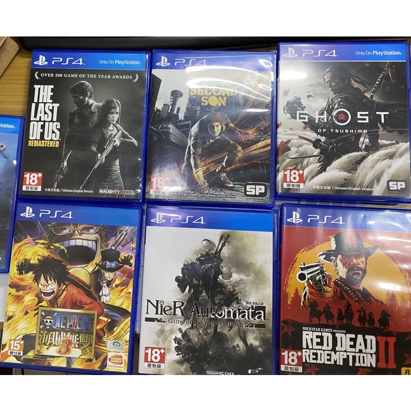 二手 PS4 遊戲片 最後生還者 海賊無雙3 尼爾：自動人形 對馬戰鬼 惡名昭彰第二之子