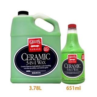 【易油網】Griot`s Garage Ceramic 3 IN 1 WAX 車庫牌三合一陶瓷釉蠟 3.78L/22o