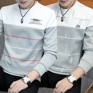READY STOCK 男士衛衣連帽衫時尚休閒長袖T恤韓版套頭外套上衣服裝lelaki