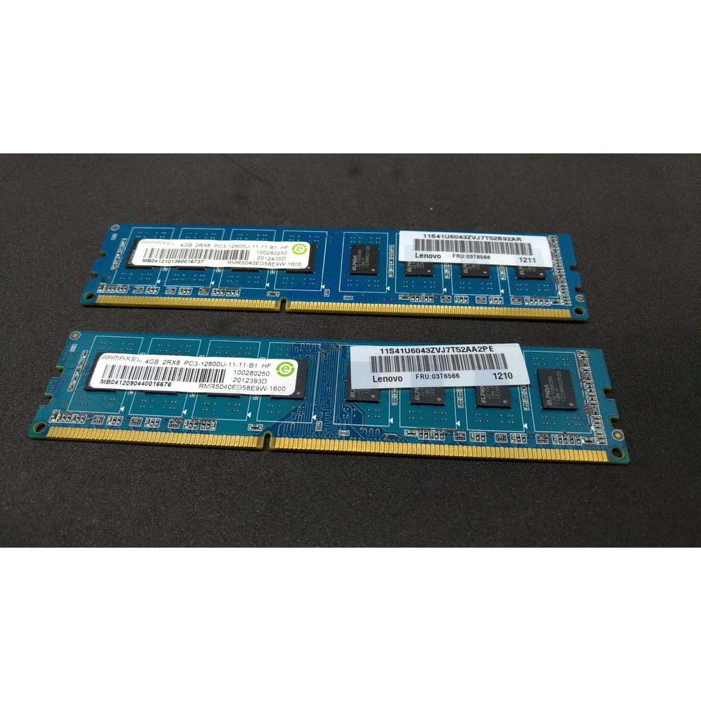 Ramaxel DDR3 4G 4GB 1600 12800 雙面 桌電 記憶體