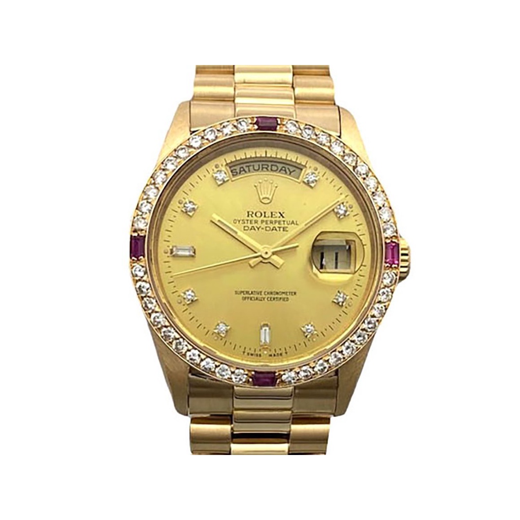 【久大御典品】售價50萬6 ROLEX 勞力士錶 18238 男錶 紅蟳 18K金 保證原廠真品 商品編號：Q7959