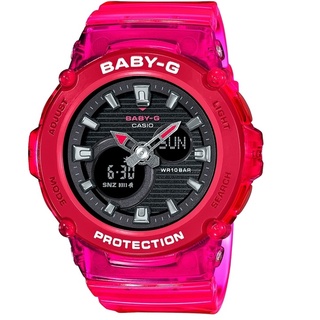 CASIO 卡西歐 BABY-G 半透明 手錶 BGA-270S-4A 火艷紅