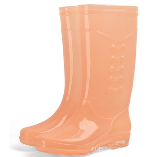 Jiud - 女式時尚雨鞋防滑耐磨防水 PVC 成人雨鞋長靴